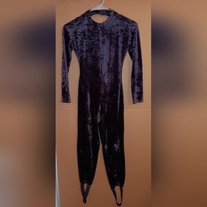 CONTEMPO CASUALS vintage Elegant Velvety Catsuit Jumpsuit